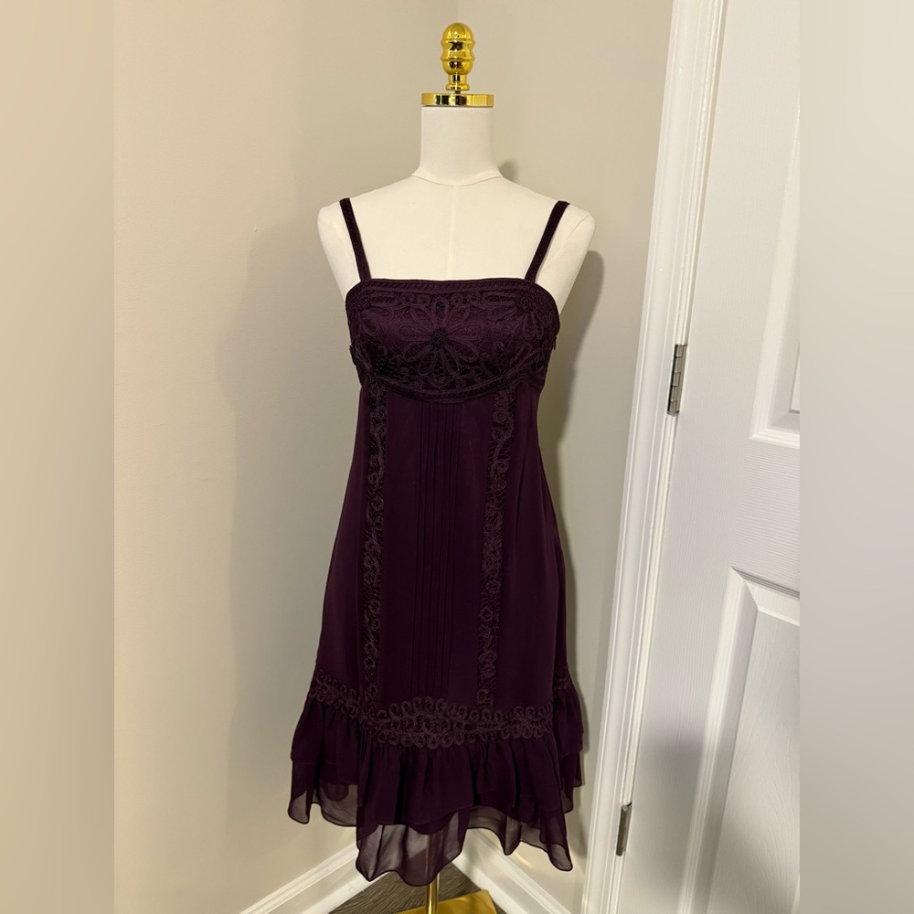 Sue Wong Deep Purple Cocktail Dress Size 6